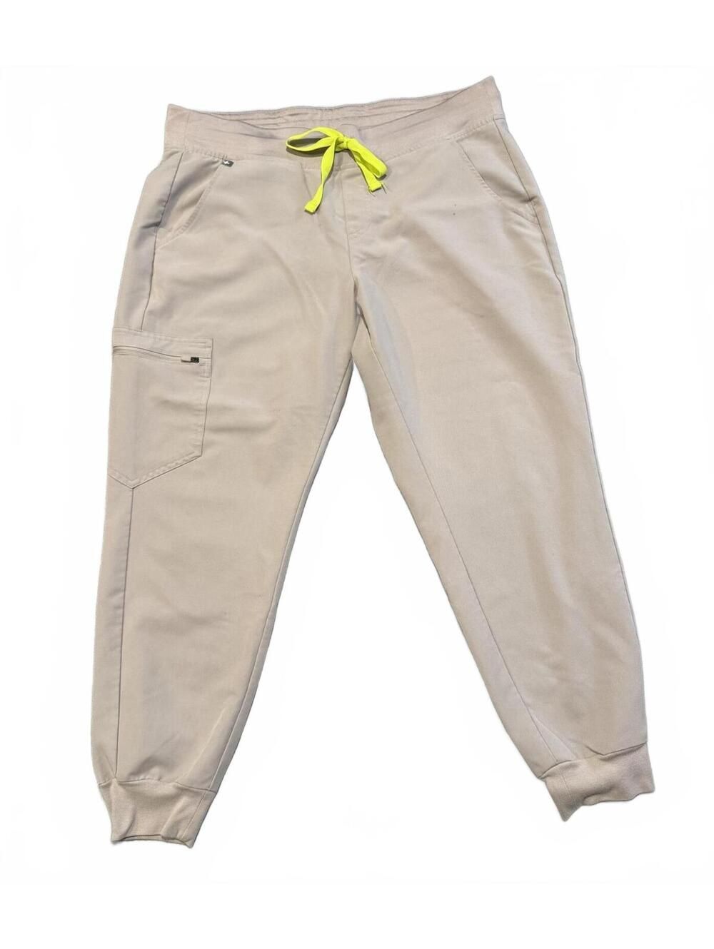 FIGS Technical Collection Jogger Scrub Pants Size Large Petite Taupe 26 Inseam